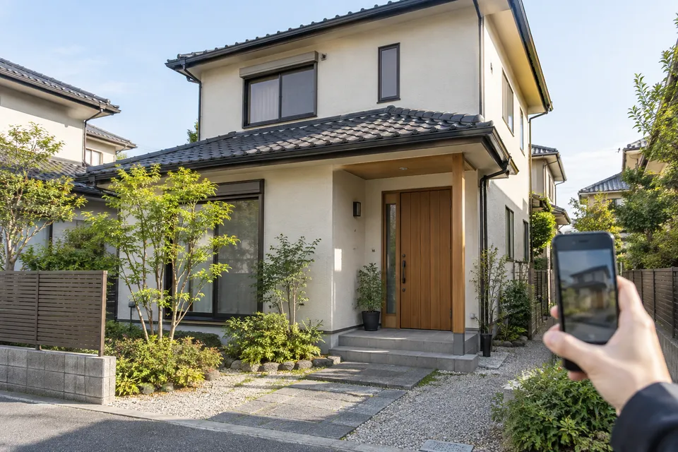 住宅の状態を写真に記録するイメージ